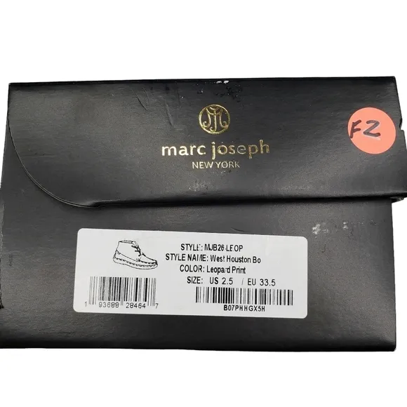 Marc Joseph | NIB West Houston Bootie Leopard Print Lace Up Leather Boots 2.5