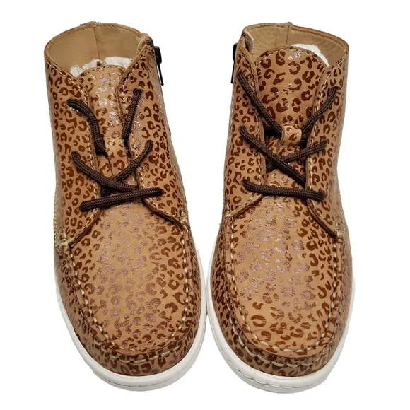 Marc Joseph | NIB West Houston Bootie Leopard Print Lace Up Leather Boots 2.5