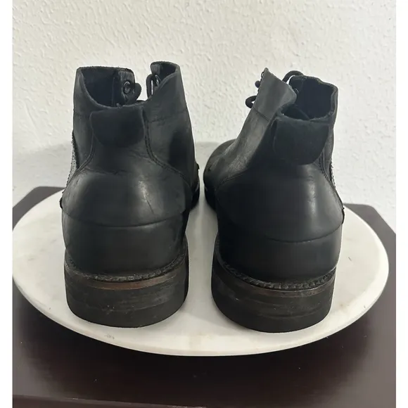 Mark Nason x Skechers Ashton Chukka Boots Mens 13 Black Leather Lace Up Logo