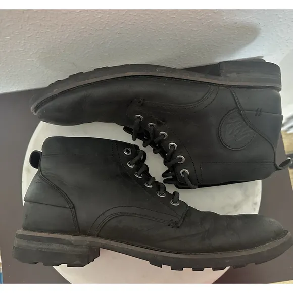 Mark Nason x Skechers Ashton Chukka Boots Mens 13 Black Leather Lace Up Logo