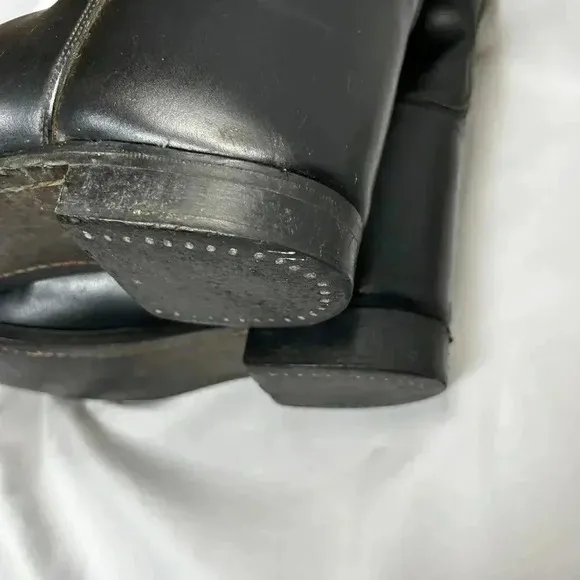 Marlborough Equestrian Riding Boots Size 6 UK Black Leather Made in England