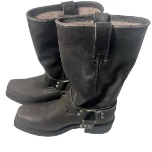 Masterson Black Leather Harness Boots