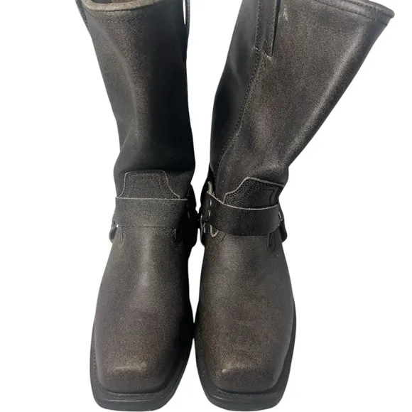 Masterson Black Leather Harness Boots