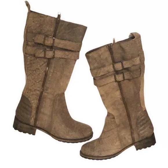 Matisse Distressed leather Roady Moto Boots size 8 Made in Brazil