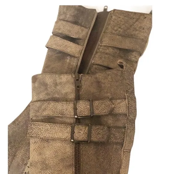 Matisse Distressed leather Roady Moto Boots size 8 Made in Brazil