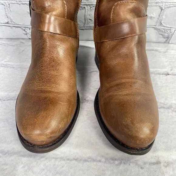 Matisse Militia‎ Distressed Brown Leather Riding Boots Women's Size 7.5 M