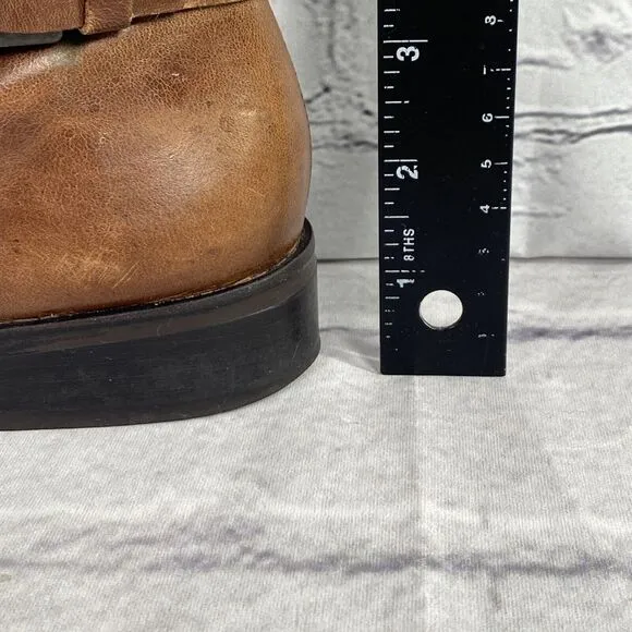 Matisse Militia‎ Distressed Brown Leather Riding Boots Women's Size 7.5 M