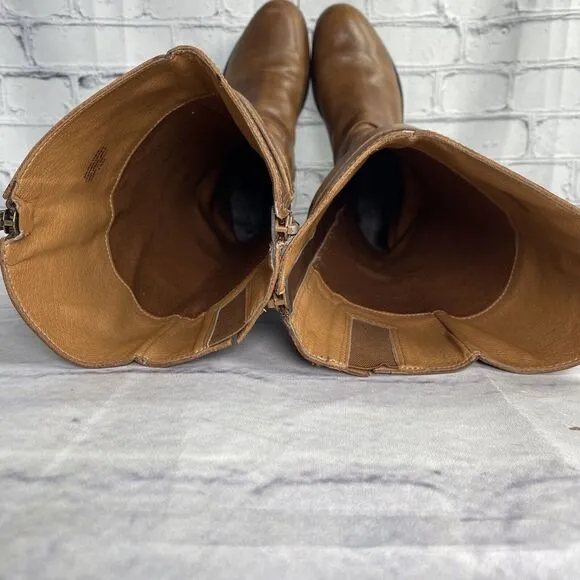 Matisse Militia‎ Distressed Brown Leather Riding Boots Women's Size 7.5 M