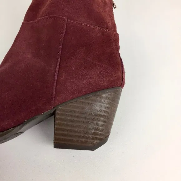 Matisse Shamus Burgundy Suede Leather Western Ankle Boot 8