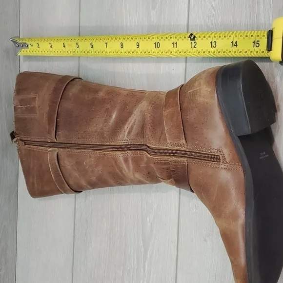 Matisse Womens Militia Moto Tall Distressed Leather Comfort Booties shoes sz 6