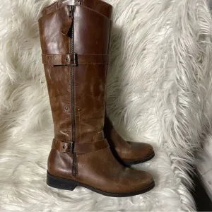 Matisse X Free People Women's Militia Brown Distressed Riding Boots Size 7.5 M
