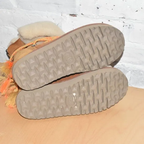 MAYPOL Anthropologie Shearling Fur Lined Suede Perfect Winter Boots Size 8