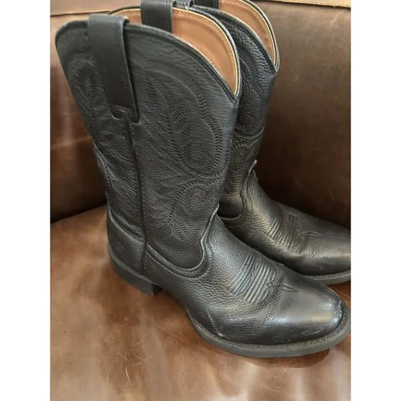 Men's Ariat Black Sport Stratten Cowboy Boots Western Style‎ 10046870 Size 9D