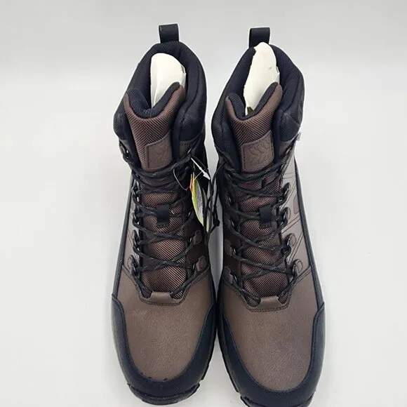 Mens Brown &amp; Black Rowan Winter Boots Snow Waterproof All in Motion Size 13
