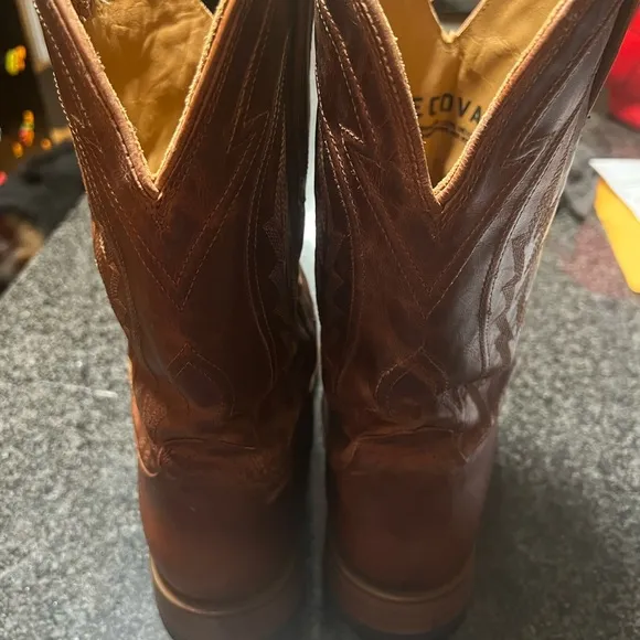 Men’s brown leather tecova cowboy boots size 12