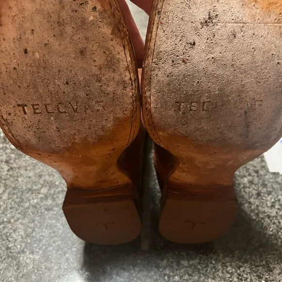 Men’s brown leather tecova cowboy boots size 12