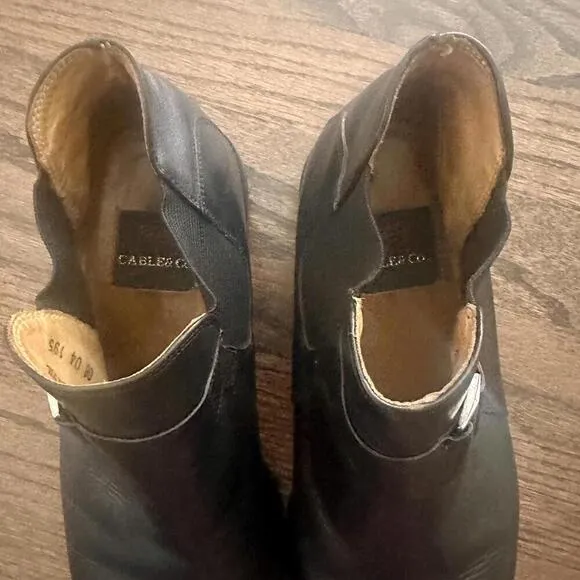 Men's Cable &amp; Co Black Leather Boots US 9D