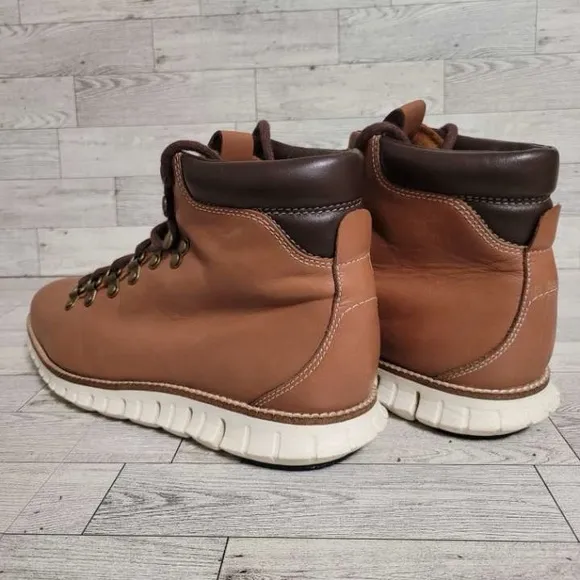 Men's Cole Haan Zerogrand Brown Leather Hiker Boots Size 9