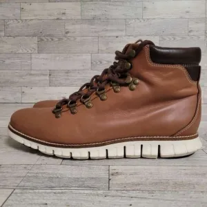Men's Cole Haan Zerogrand Brown Leather Hiker Boots Size 9