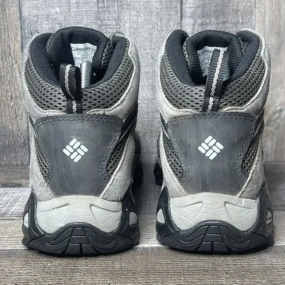 Mens Columbia Gray Suede Hammond Mid Waterproof Hiking Boots‎ Shoes Size 8 D GUC