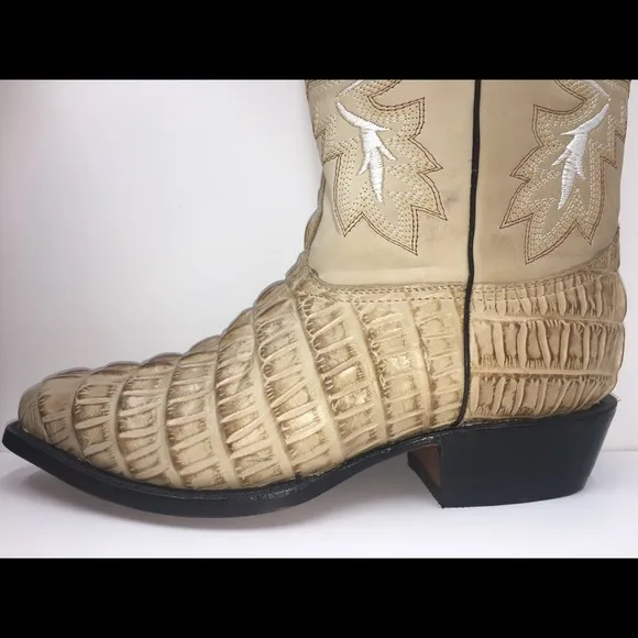 Men’s crocodile printed leather cowboy boots 099
