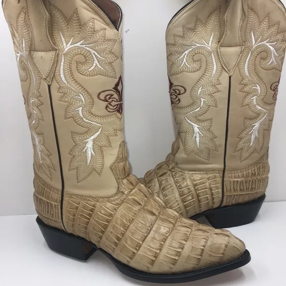 Men’s crocodile printed leather cowboy boots 099