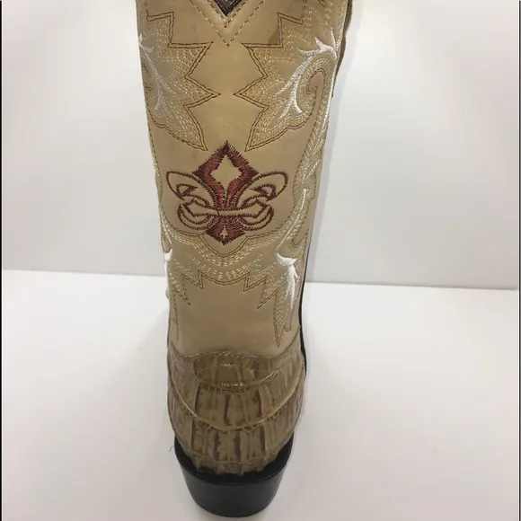 Men’s crocodile printed leather cowboy boots 099