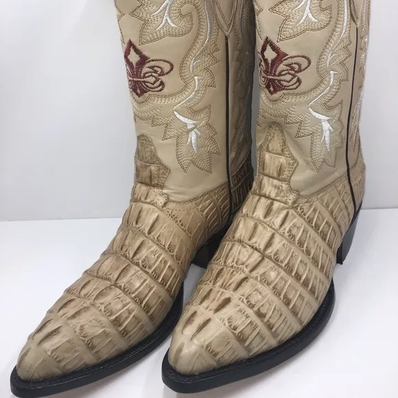 Men’s crocodile printed leather cowboy boots 099
