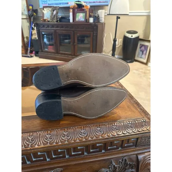 Men’s Genuine Leather Western Cowboy Boots. Size 11