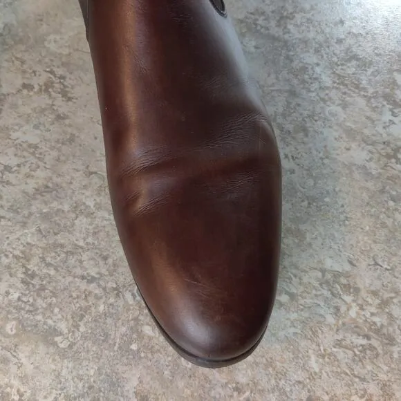 Men's Santoni Brown Leather Chelsea Boots Size 7.5 D Made In Italy Vintage