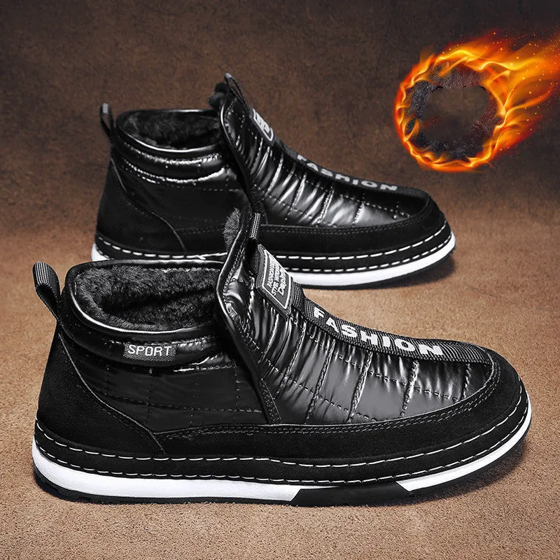 Men's Waterproof Non-slip Plus Velvet Padded Warm Snow Boots