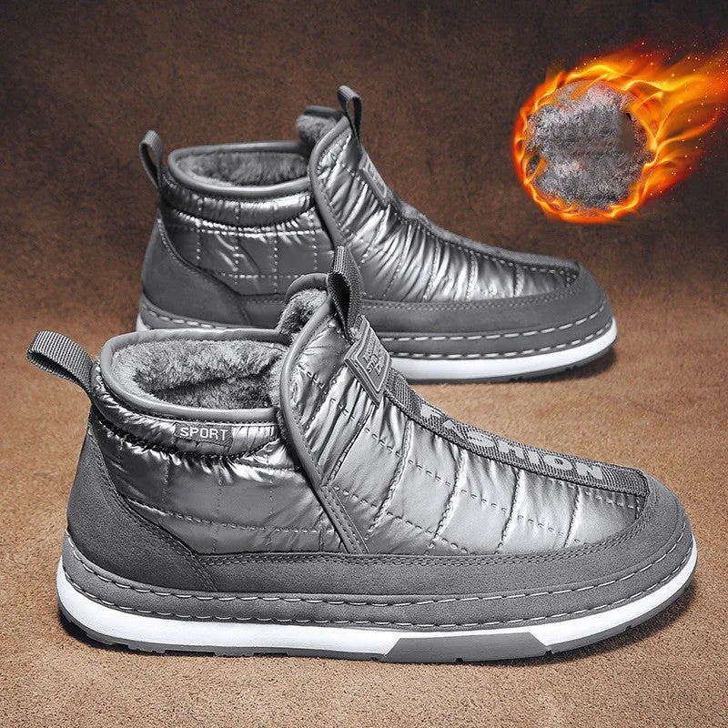 Men's Waterproof Non-slip Plus Velvet Padded Warm Snow Boots