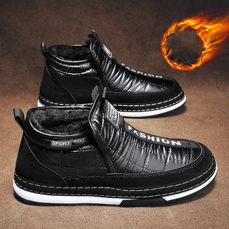 Men's Waterproof Non-slip Plus Velvet Padded Warm Snow Boots