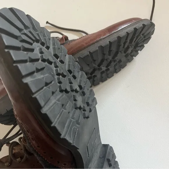 Mercanti Fiorentini Men’s Italian leather Wingtip boots size 11