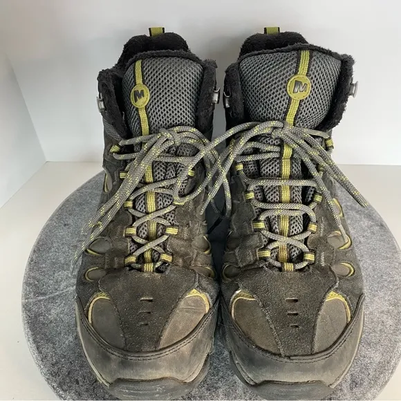 MERRELL Black Moss Hiking Lace Up Boots Dry Lined Boots 11.5