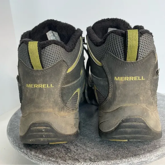 MERRELL Black Moss Hiking Lace Up Boots Dry Lined Boots 11.5