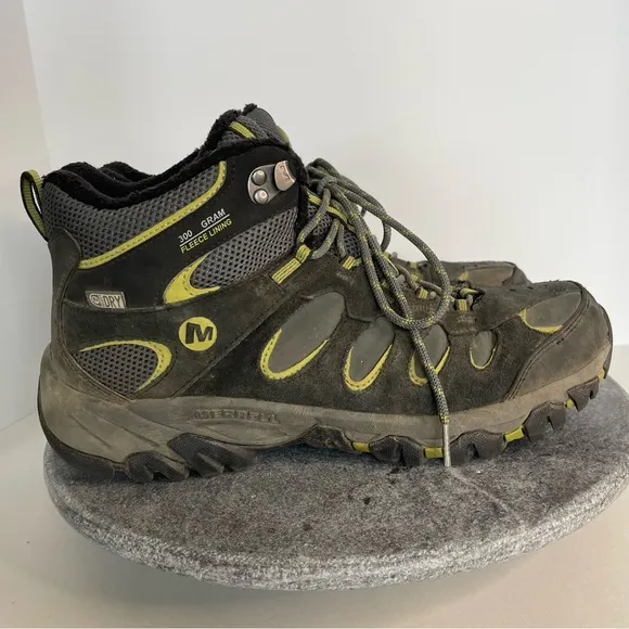 MERRELL Black Moss Hiking Lace Up Boots Dry Lined Boots 11.5