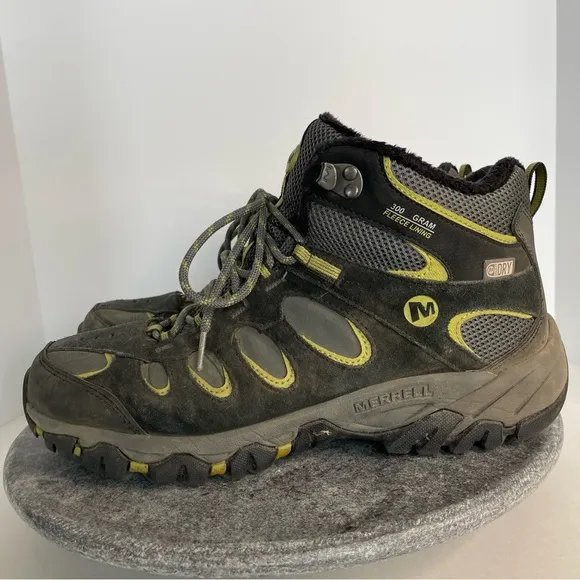 MERRELL Black Moss Hiking Lace Up Boots Dry Lined Boots 11.5