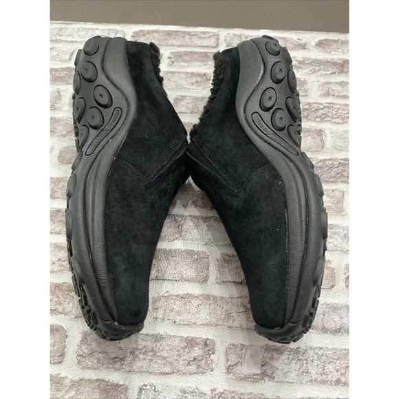 Merrell Men's 8 M Jungle Moc Slip On Shoes Suede Black Sherpa Lined J004147 New
