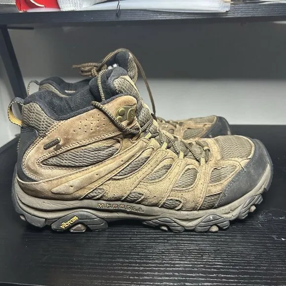 Merrell Men's Moab 3 Brown Black Hiking Boots J035839W Size 12 W Wide