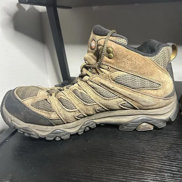 Merrell Men's Moab 3 Brown Black Hiking Boots J035839W Size 12 W Wide