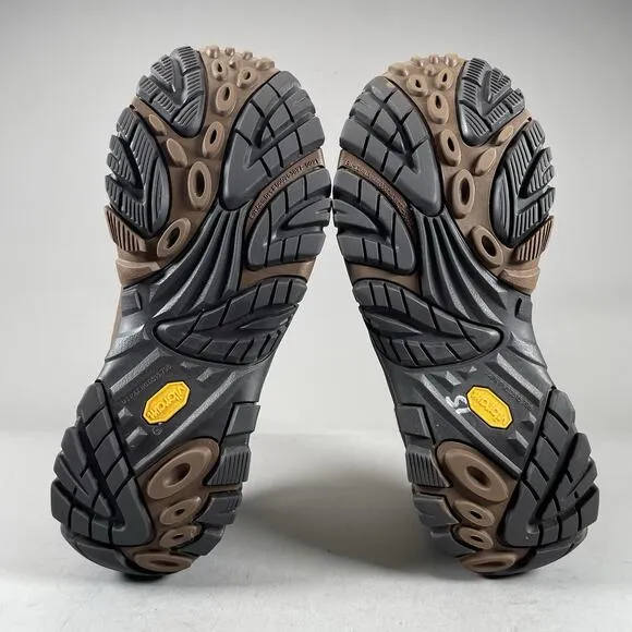 Merrell Moab Adventure Men’s Size 9 Waterproof Hiking Shoe Brown Leather Lace Up