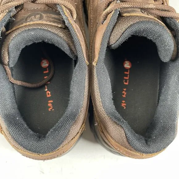 Merrell Moab Adventure Men’s Size 9 Waterproof Hiking Shoe Brown Leather Lace Up