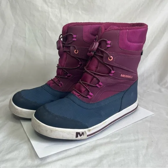 Merrell Snow Bank 2.0 Winter Snow Boots 200 Gram Insulated Youth Girls Size 6​