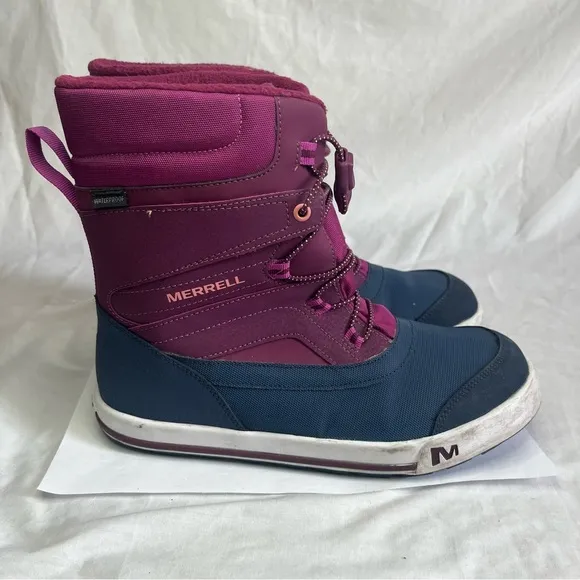 Merrell Snow Bank 2.0 Winter Snow Boots 200 Gram Insulated Youth Girls Size 6​