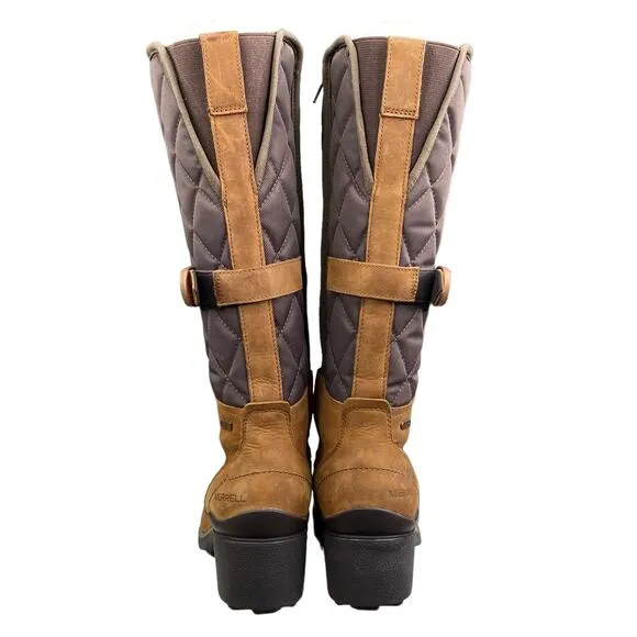 Merrell Women's Chateau Oak Brown Suede Waterproof Boot Size US 7