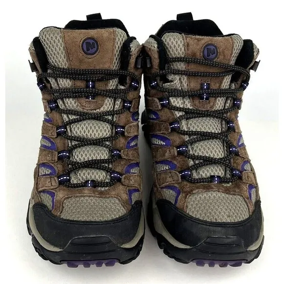 Merrell Women's Moab 2 Mid Vent Hiking Boots Bracken/Purple Size 8.5 J06050W