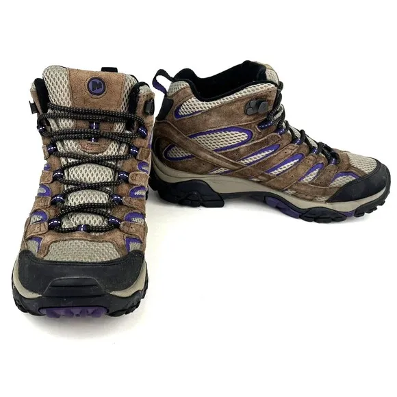 Merrell Women's Moab 2 Mid Vent Hiking Boots Bracken/Purple Size 8.5 J06050W