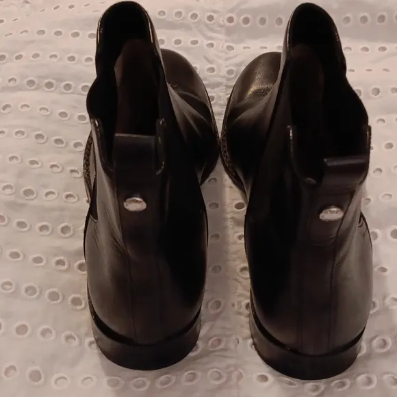Michael Kors Black Leather Booties Size 7M