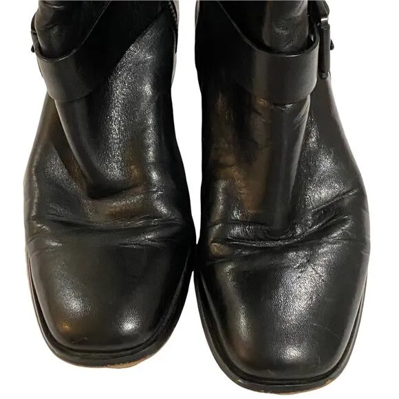 Michael Kors Boots Womens Size 8 Leather Studded Biker Goth Grunge booties 8